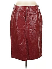 Wayf Faux Leather Skirt