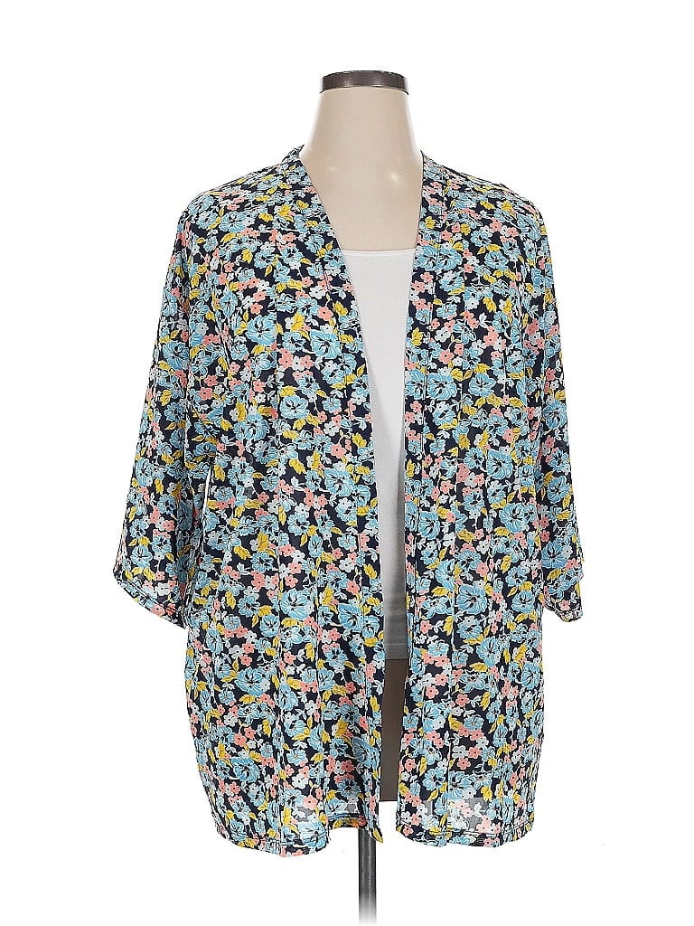 Pre-owned Lane Bryant Cardigan Sweater In Blue