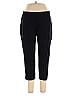 Catherines Solid Black Active Pants Size 0X - photo 1