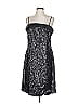 W by Worth 100% Polyester Stars Silver Black Cocktail Dress Size 12 - photo 1