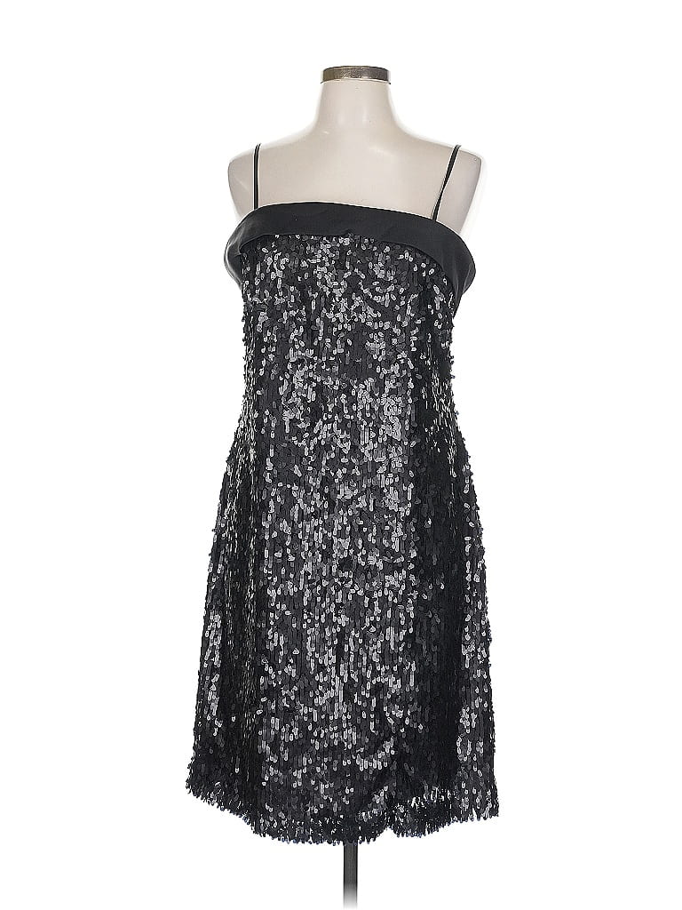 W by Worth 100% Polyester Stars Silver Black Cocktail Dress Size 12 - photo 1