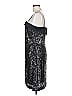 W by Worth 100% Polyester Stars Silver Black Cocktail Dress Size 12 - photo 5