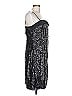 W by Worth 100% Polyester Stars Silver Black Cocktail Dress Size 12 - photo 4
