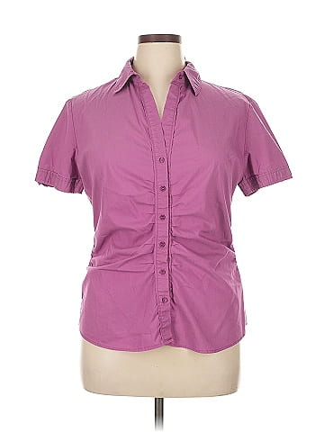 New York & Company Short Sleeve Blouse (view 1)