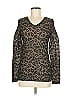 BKE Animal Print Brown Long Sleeve T-Shirt Size M - photo 1