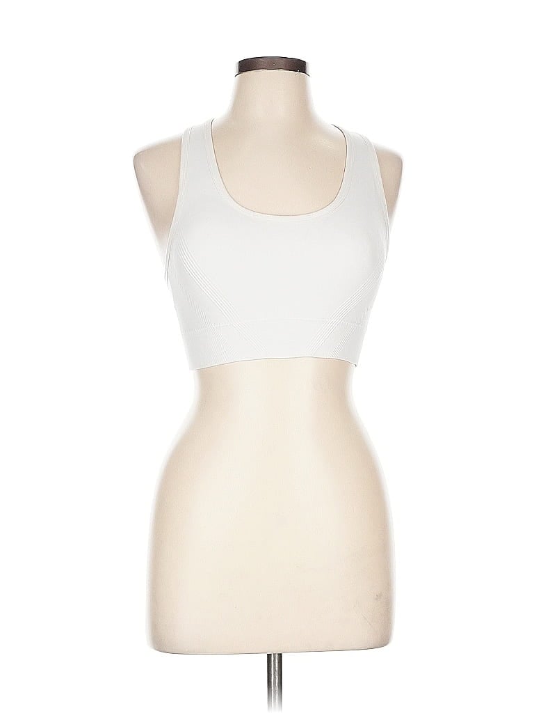 Pre-owned Ryka Tank Top Ivory Halter Neckline Tops In White