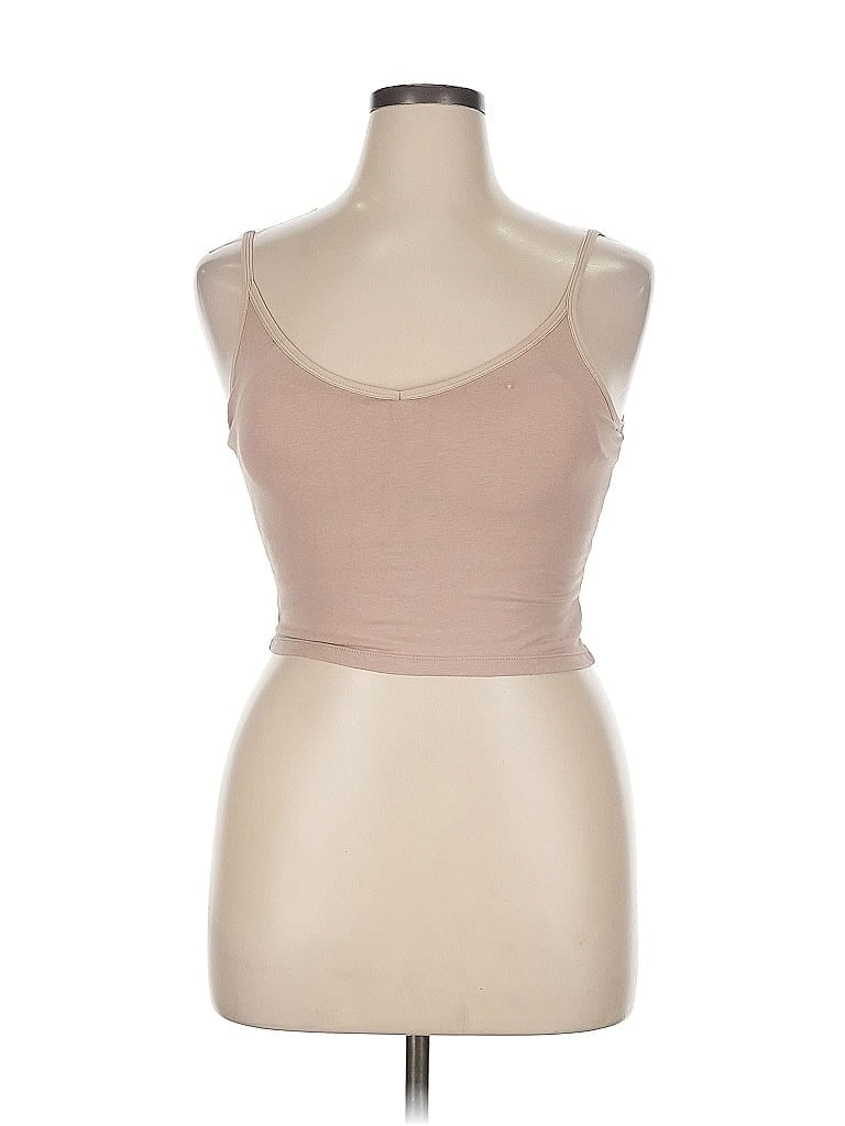 Pre-owned Unbranded Tank Top Tan Strapless Neckline Tops In Brown
