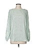 Ann Taylor Factory 100% Polyester Polka Dots Green Long Sleeve Blouse Size M - photo 1