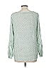 Ann Taylor Factory 100% Polyester Polka Dots Green Long Sleeve Blouse Size M - photo 3
