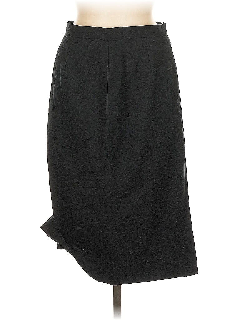 Pre-owned Unbranded Wool Skirt In Black