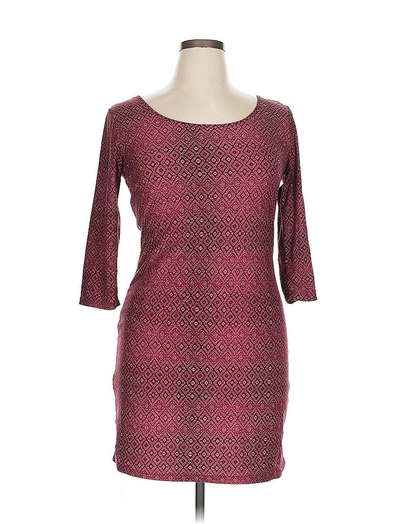 Pre-owned Mudd Casual Dress In Burgundy