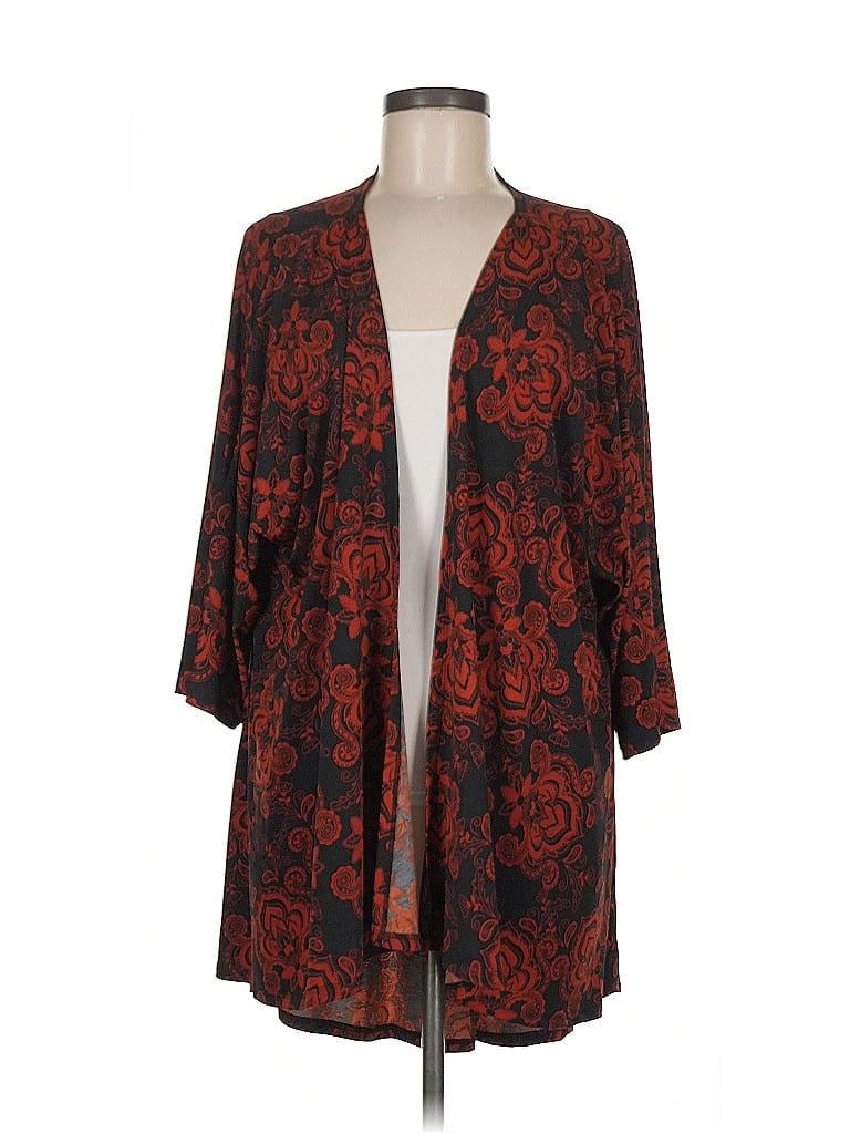 Pre-owned Lularoe Kimono In Brown