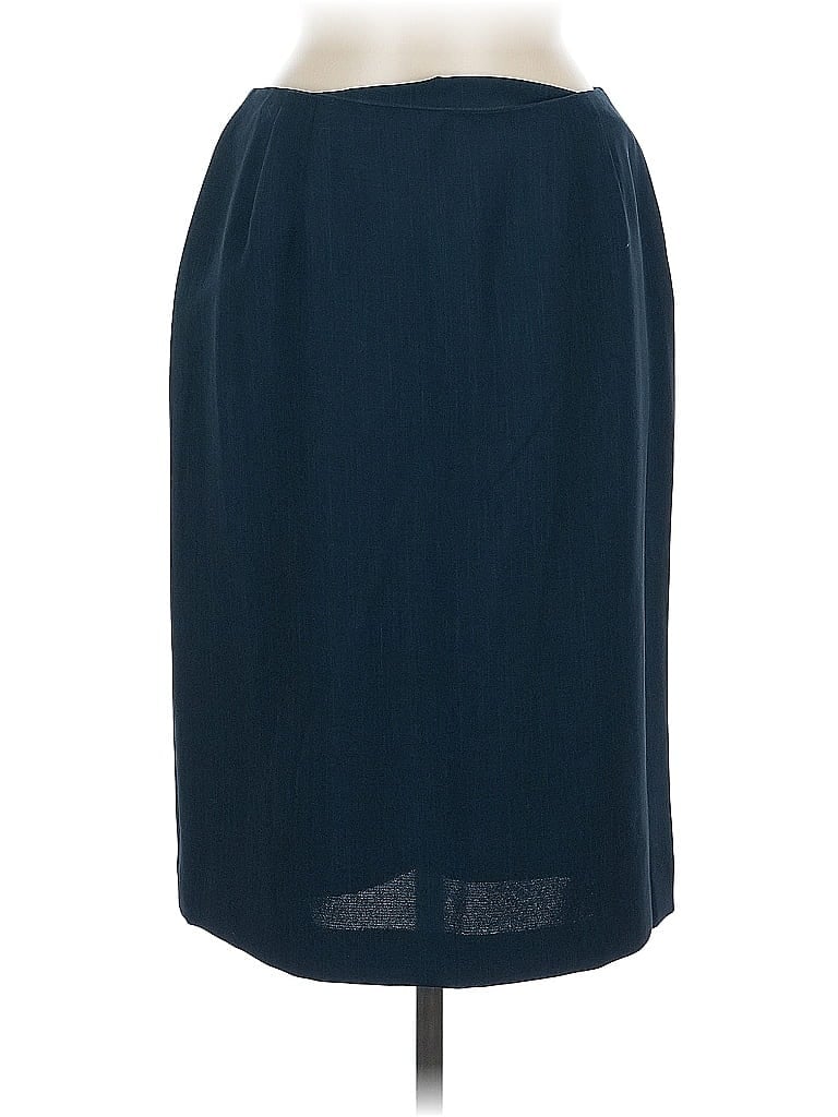 DressBarn 100% Polyester Solid Blue Formal Skirt Size 8 - photo 1
