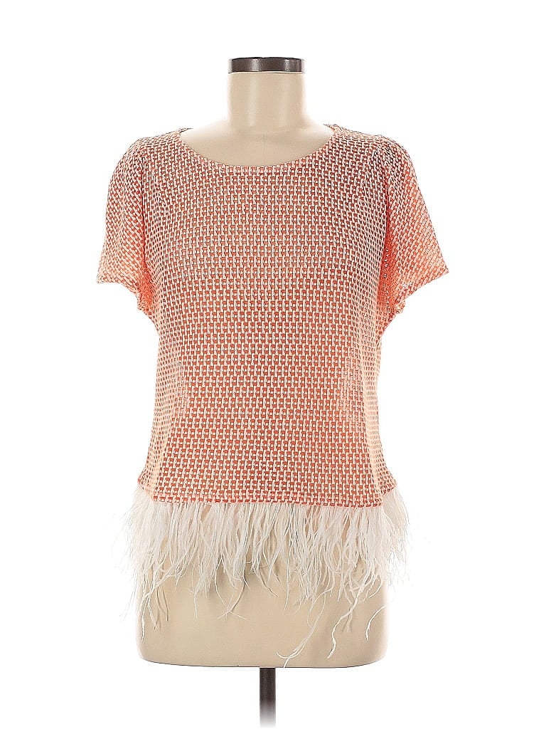 Eva Franco Orange Short Sleeve Top Size M - photo 1