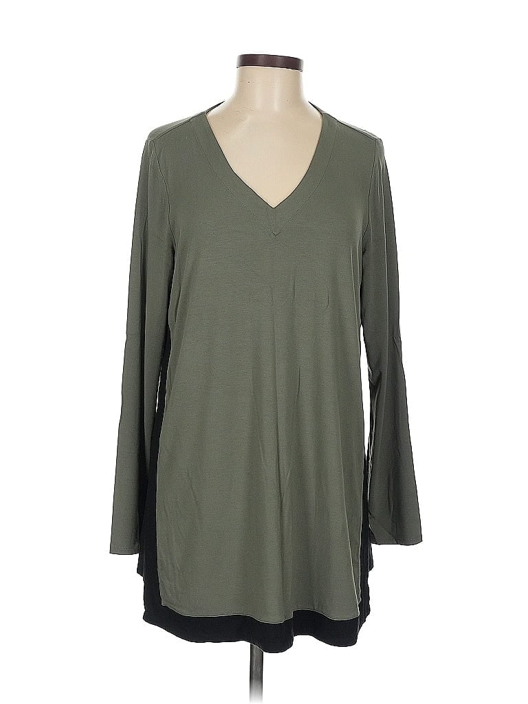 Pre-owned Jjill 3/4 Sleeve T-shirt In Green
