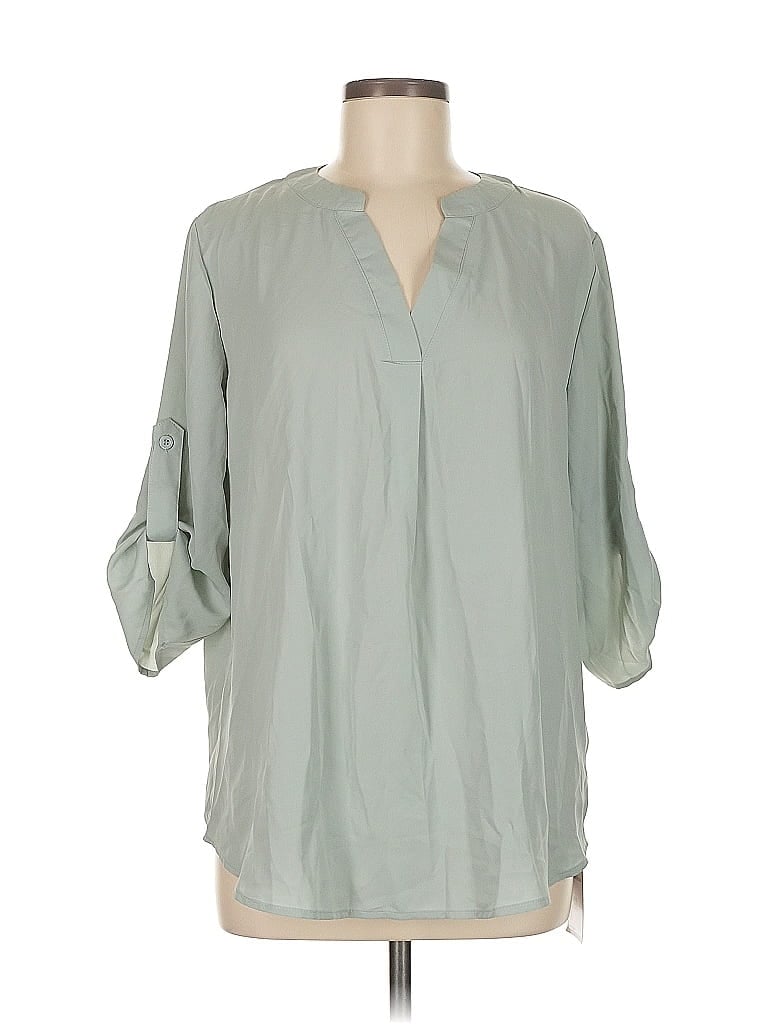 UNBRANDED Pre-owned 3/4 Sleeve Blouse In Gray