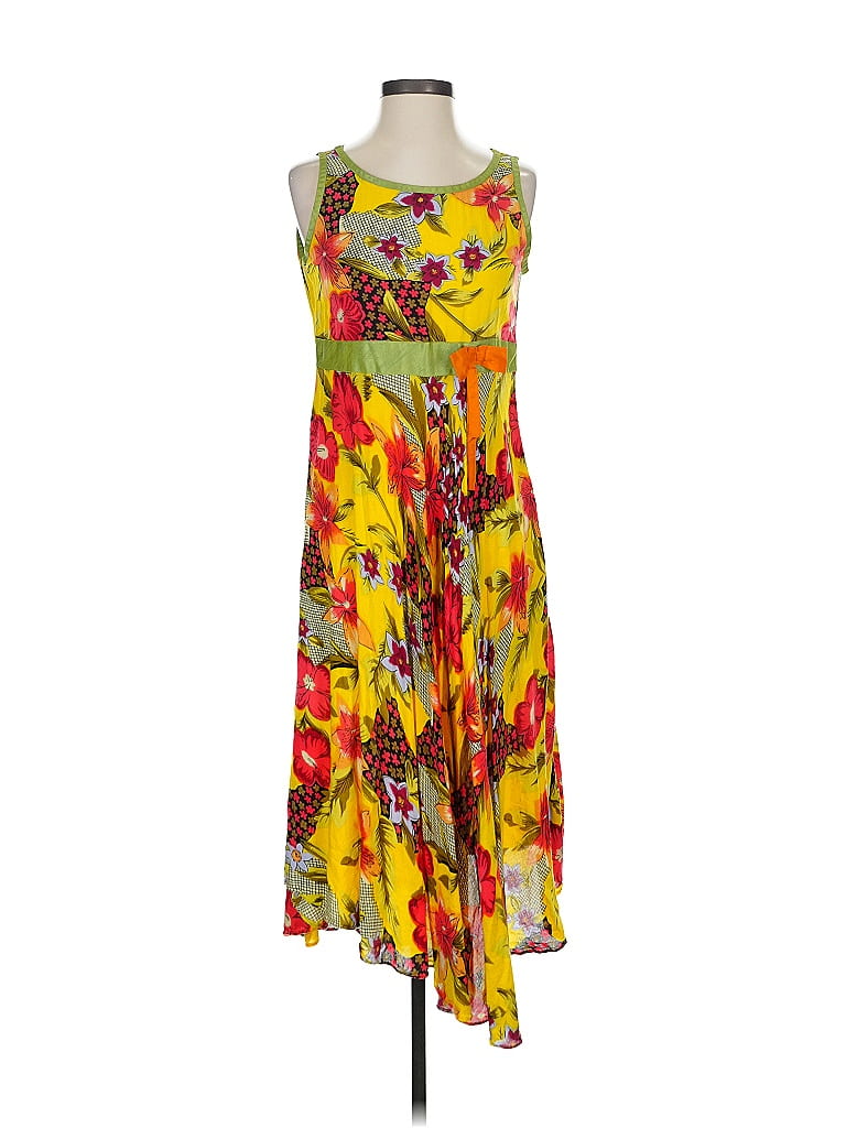 Pre-owned Assorted Brands Casual Dress In Yellow