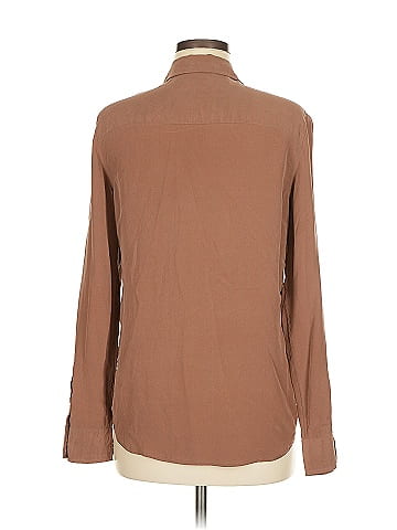Equipment Long Sleeve Silk Top (view 2)