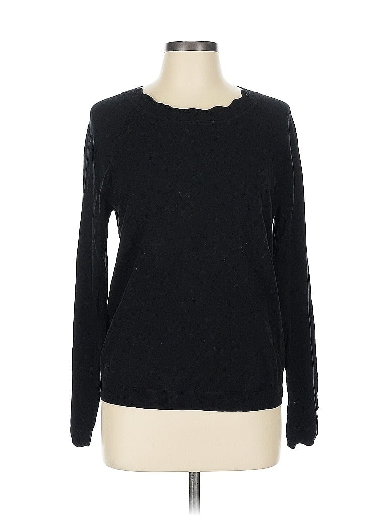 Pre-owned Ann Taylor Long Sleeve T-shirt In Black