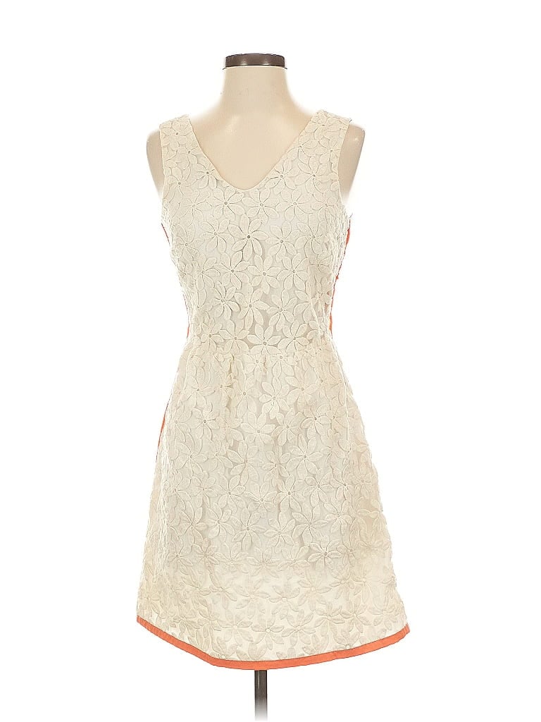 Pre-owned Sugar Lips Cocktail Dress In White
