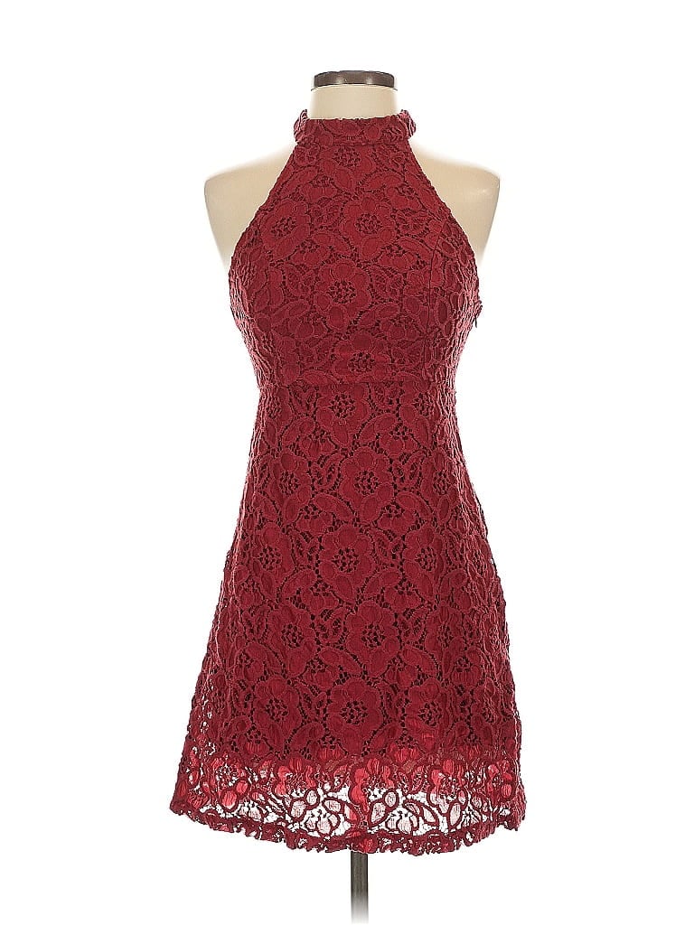 Pre-owned Abercrombie & Fitch Cocktail Dress In Burgundy