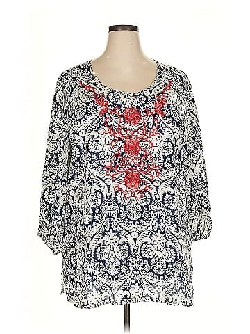 Solitaire 3/4 Sleeve Blouse (view 1)