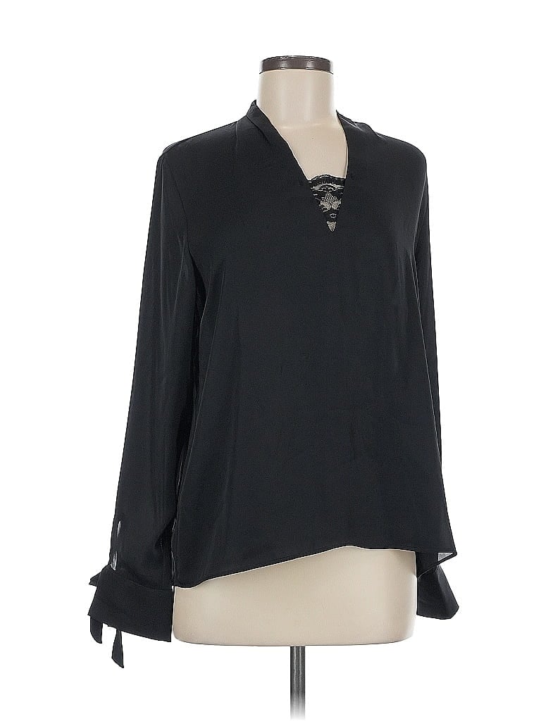 Pre-owned Express Long Sleeve Blouse In Black