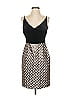 Black Halo Metallic Silver Cocktail Dress Size 4 - photo 1