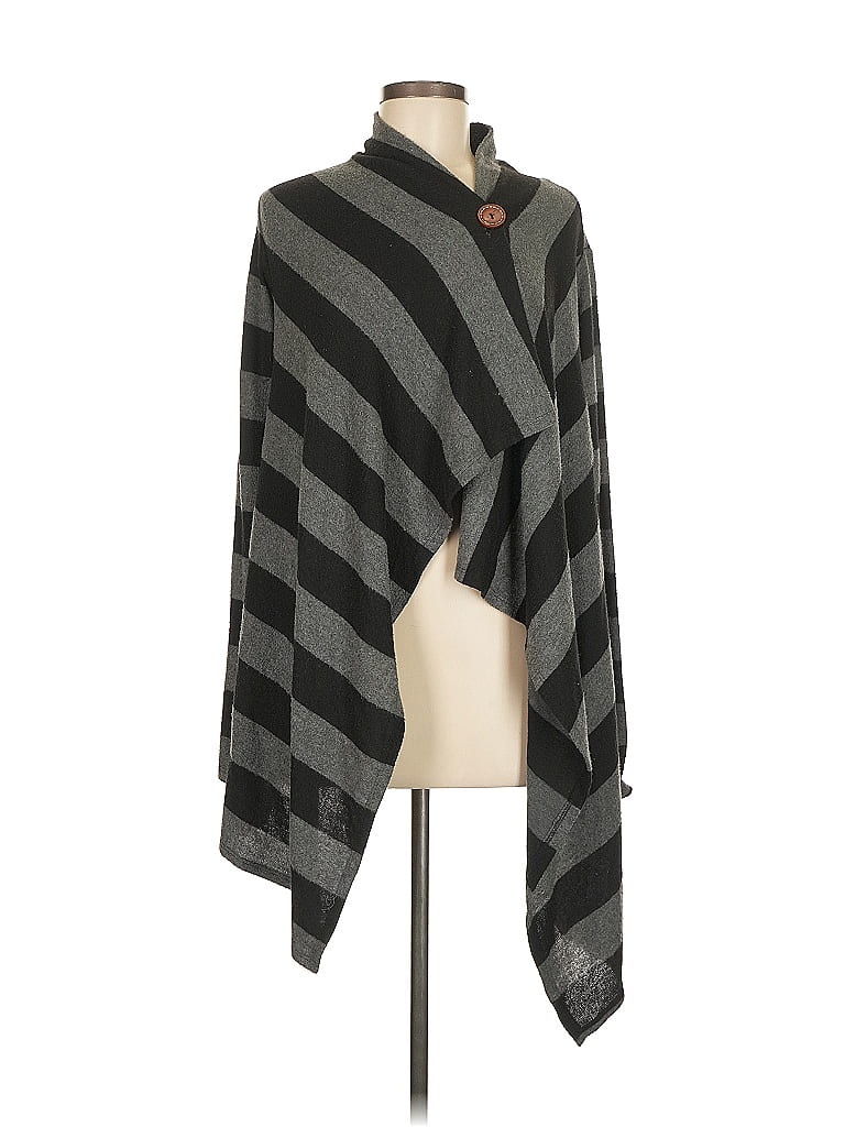 Pre-owned Cherish Poncho In Gray