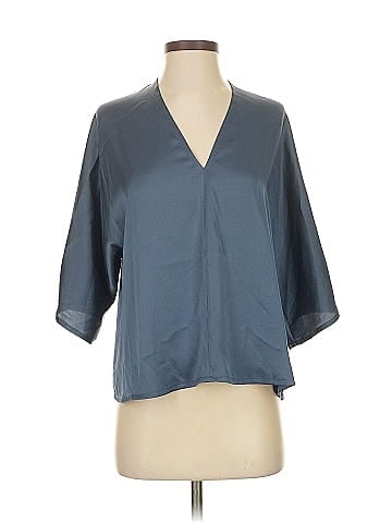 R | Label Short Sleeve Blouse (view 1)