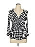 Cable & Gauge Silver 3/4 Sleeve Top Size XL - photo 1