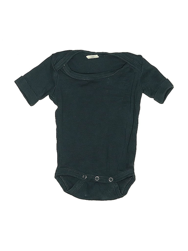 Kate Quinn Organics 100% Organic Cotton Solid Teal Short Sleeve Onesie Size 3-6 mo - photo 1