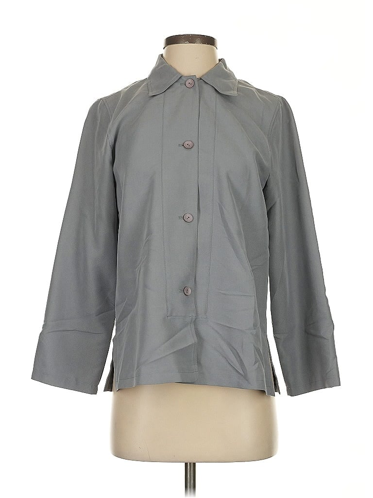Click to view more detailed imagery on our partner's website Pre-owned Harve Benard By Benard Holtzman 3/4 Sleeve Blouse In Gray
