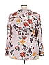 Soho JEANS NEW YORK & COMPANY 100% Polyester Floral Pink Long Sleeve Blouse Size XXL - photo 3