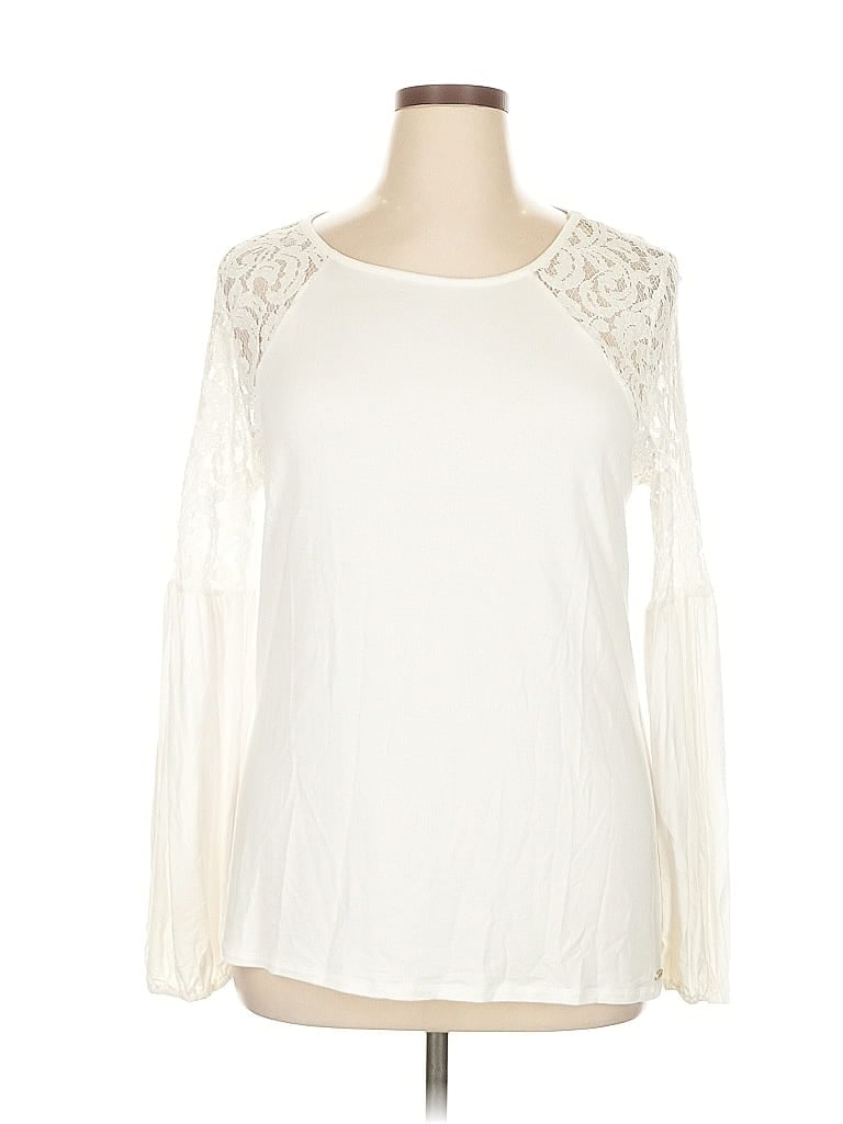 Pre-owned Michael Michael Kors Long Sleeve Blouse In White