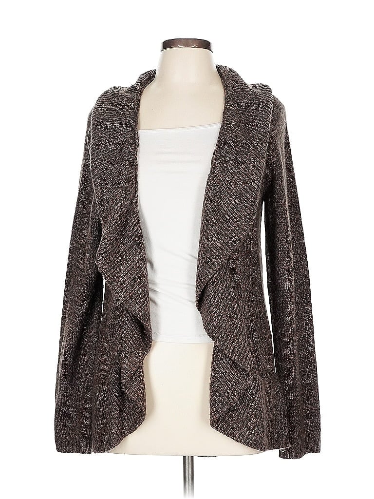 Pre-owned Karen Scott Cardigan Sweater In Brown
