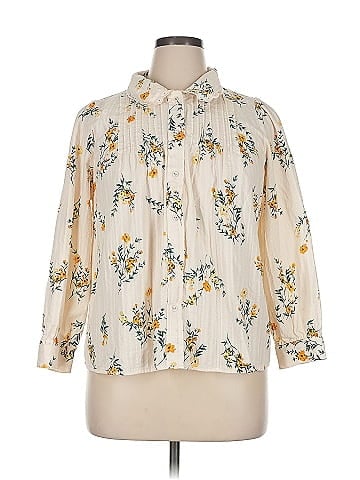 LC Lauren Conrad 3/4 Sleeve Blouse (view 1)
