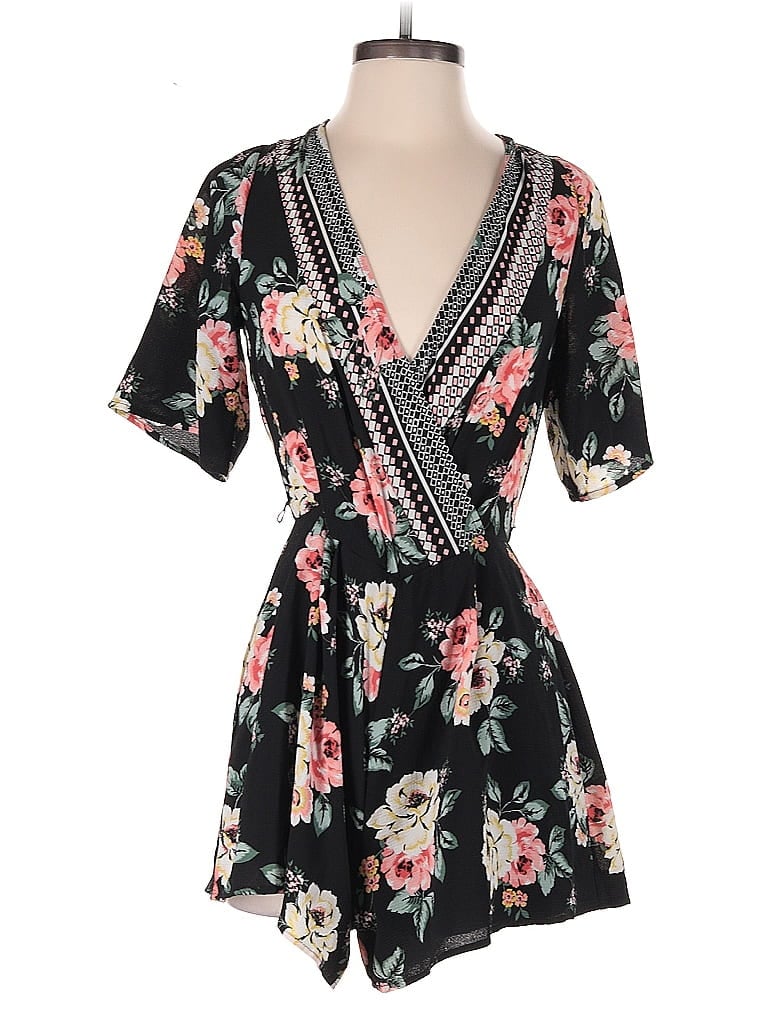 Pre-owned Row A Romper In Black