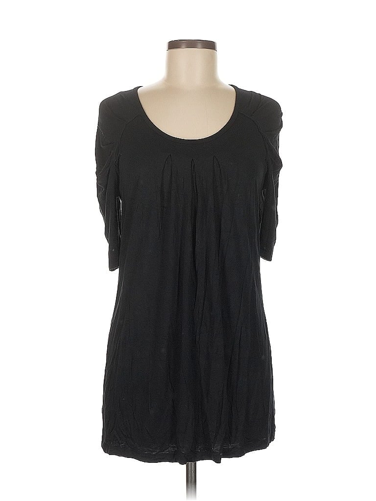 Pre-owned Design History Short Sleeve Top Black Scoop Neck Tops