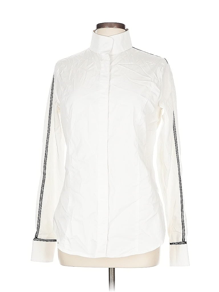 Pre-owned Assorted Brands Long Sleeve Blouse In White