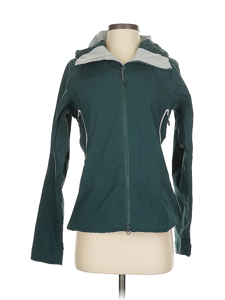 Mountain Hardwear 100% Nylon Color Block Teal Track Jacket Size XS - photo 1