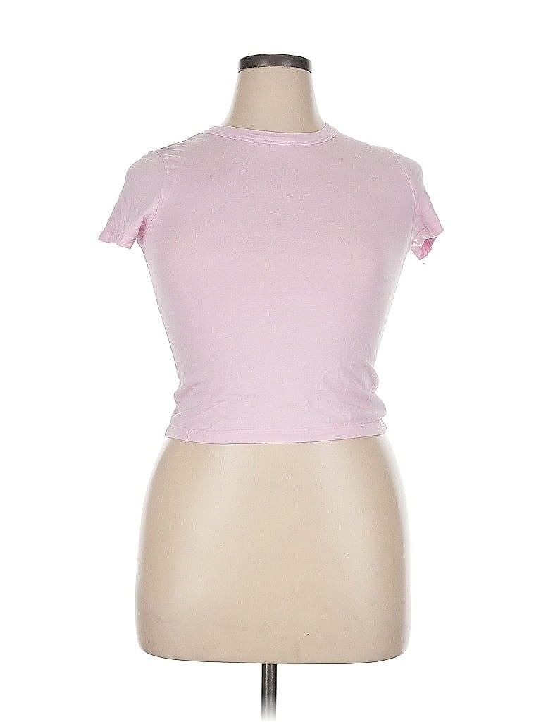 Pre-owned Old Navy Short Sleeve Turtleneck In Pink