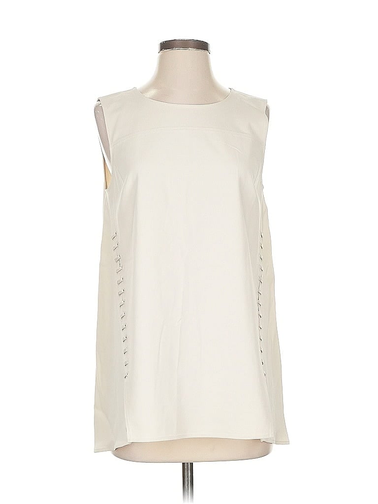 Lafayette 148 New York Ivory Sleeveless Blouse Size 4 - photo 1