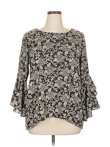 LC Lauren Conrad 3/4 Sleeve Blouse (view 1)
