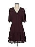 ALLSAINTS 100% Polyester Solid Burgundy Casual Dress Size 6