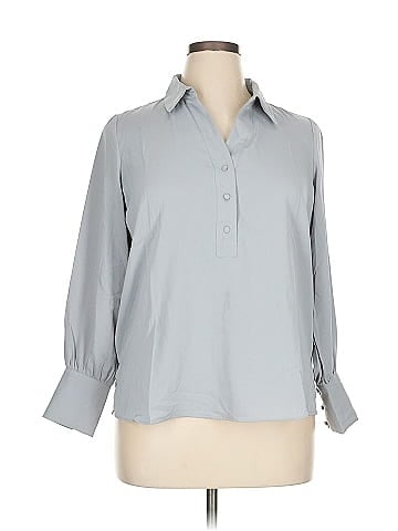 Adrianna Papell 3/4 Sleeve Button-Down Shirt (view 1)