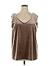 Lord & Taylor Brown Tan Sleeveless Blouse Size 1X - photo 1