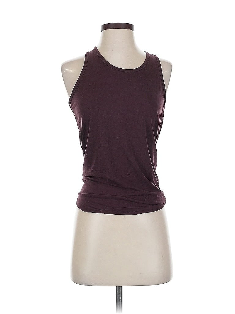 Pre-owned Athleta Sleeveless T-shirt In Burgundy