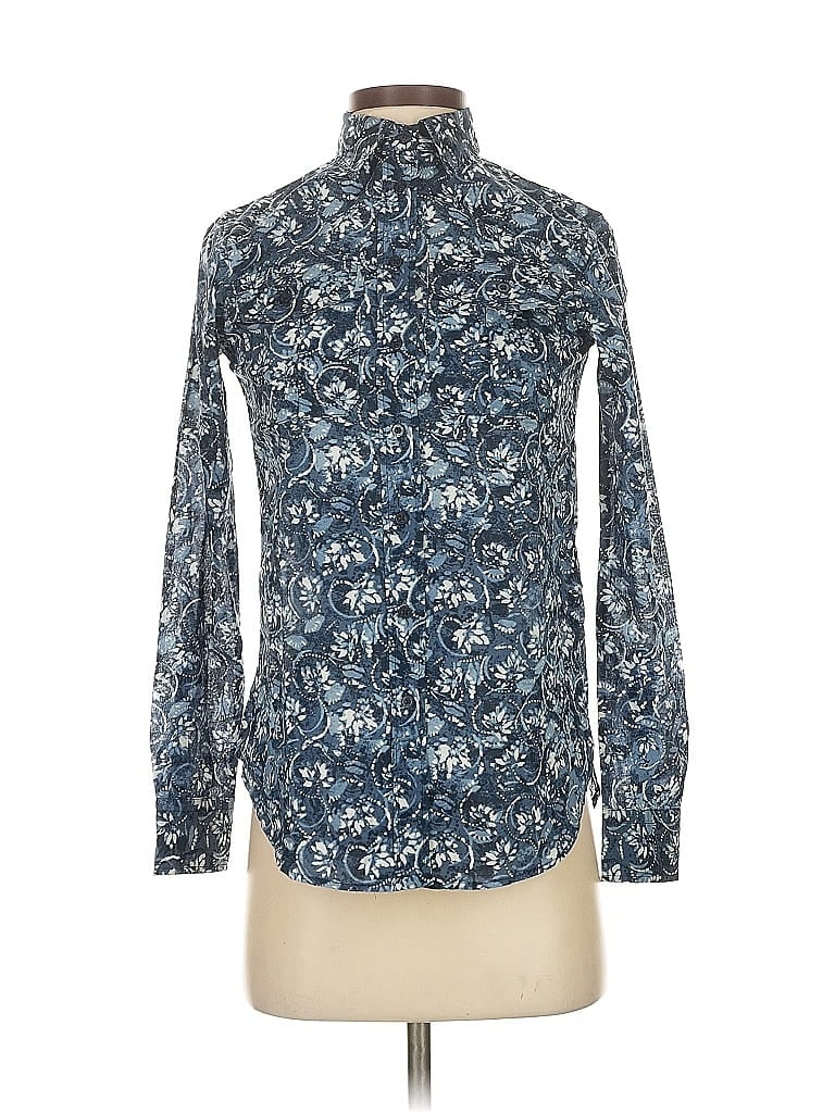 Pre-owned Polo Ralph Lauren Long Sleeve Blouse In Blue