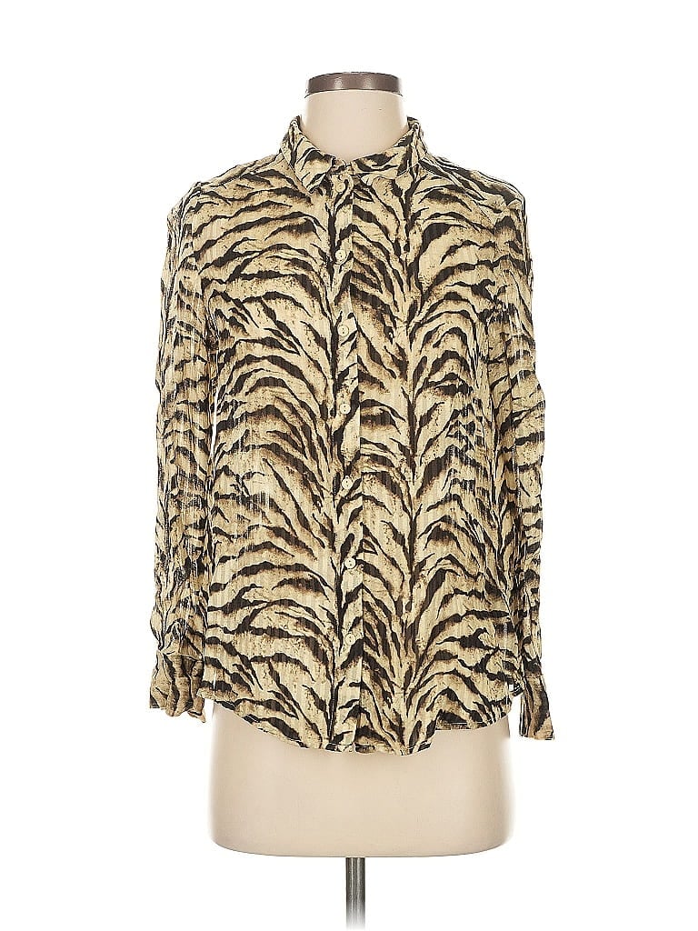 Pre-owned Ba&sh Long Sleeve Blouse In White